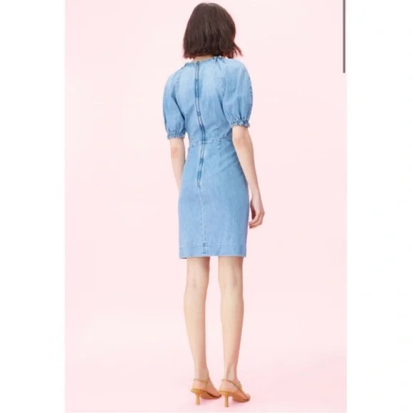 NWT La Vie Rebecca Taylor Drapey Denim Dress - Picture 2 of 6